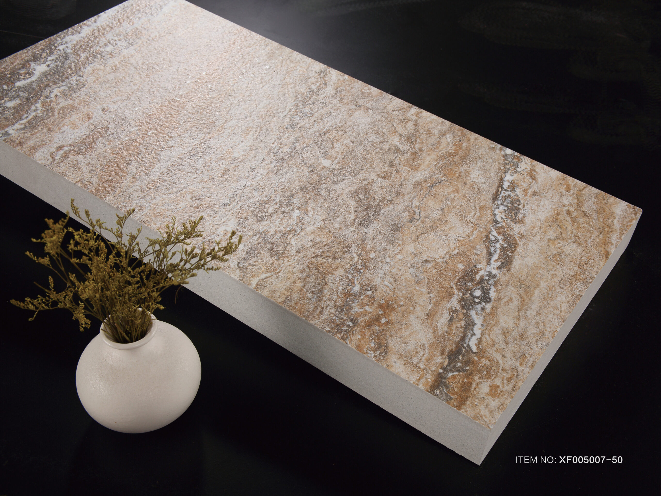  XF003017-35 3D marble series ceramic insulation board – 300x600mm & 600x900mm, Thickness Range: 20cm to 55cm